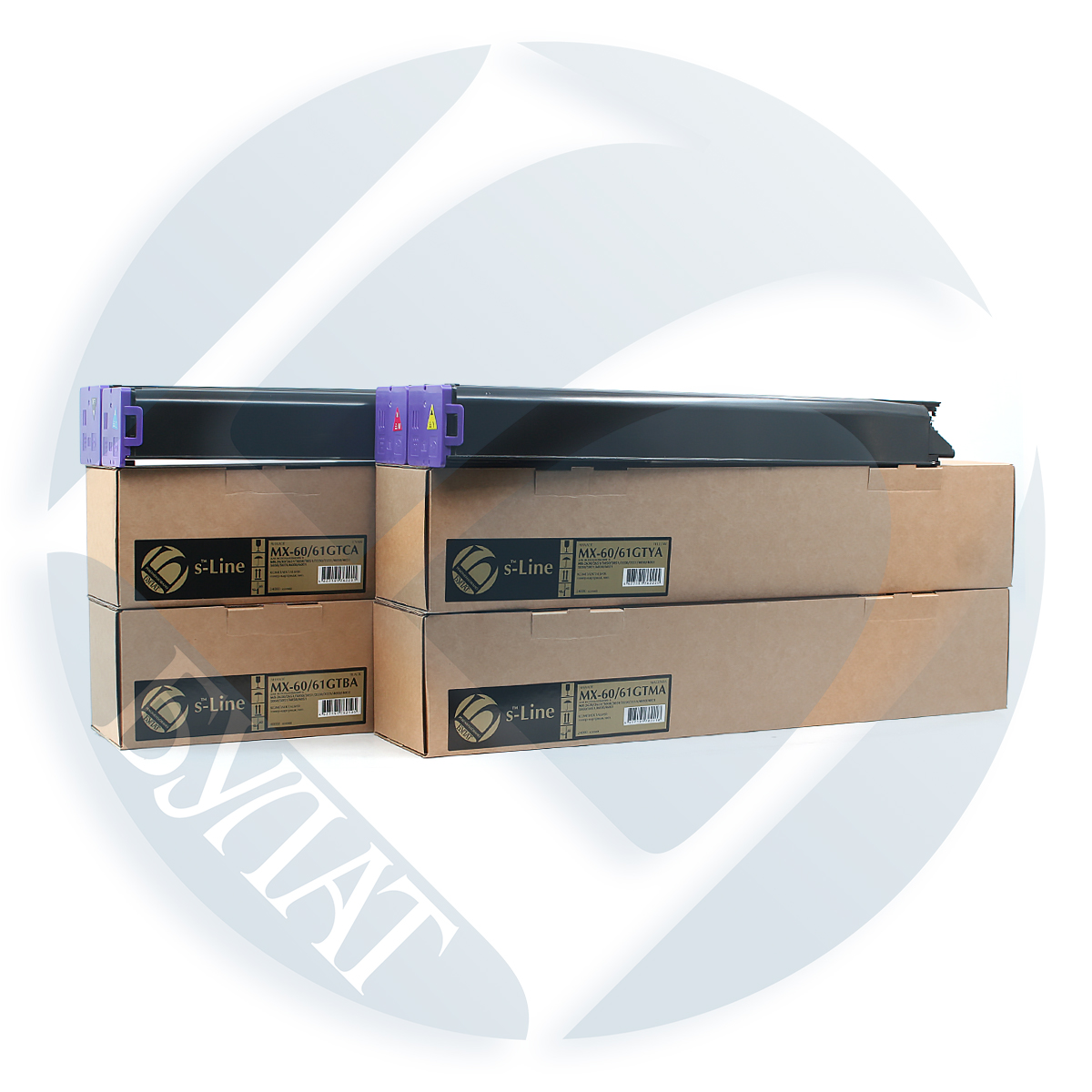 Тонер-картридж Sharp MX-2630/3050 MX-60/61GTCA (24k) Cyan БУЛАТ s-Line