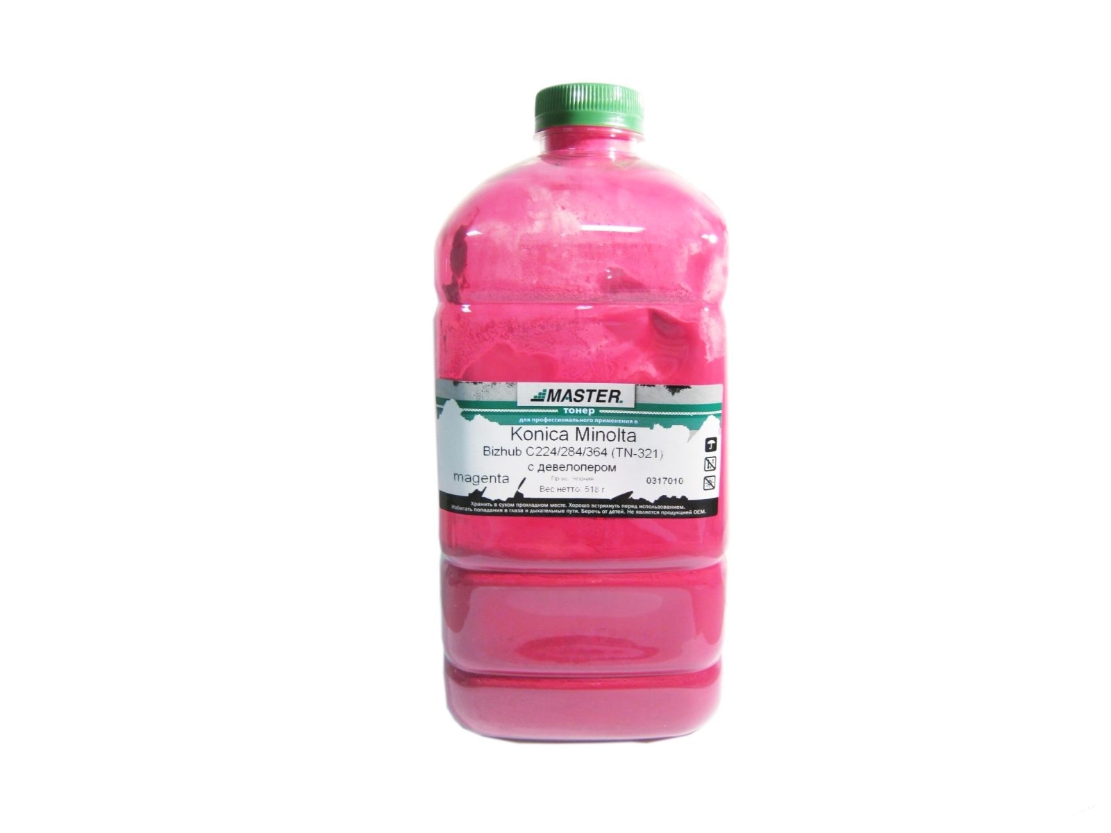 Тонер Konica Minolta bizhub C224 C258 C308 C368 C284 C364 тип TN-321 TN-324, magenta, 518 гр/канистра с девелопером ЯПОНИЯ