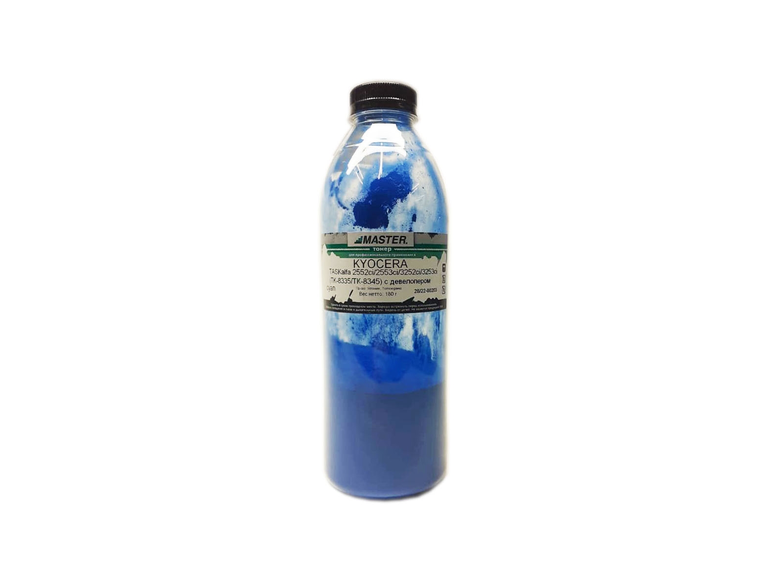 Тонер Kyocera Mita TASKalfa 2552ci 2553ci 3252ci 3253ci ( TK-8335 TK-8345 ), cyan, Tomoegawa, 180г/банка, 12К с девелопером ЯПОНИЯ