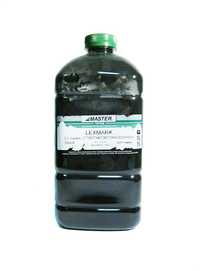 Тонер Lexmark CS-Series, C734/736/738/C925/X925, black, 500г/канистра