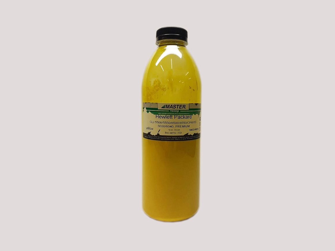 Тонер HP CLJ 5500 5550 8500 8550 CP6015 CP6030 CP6040, PREMIUM yellow, 350г/банка, 12K