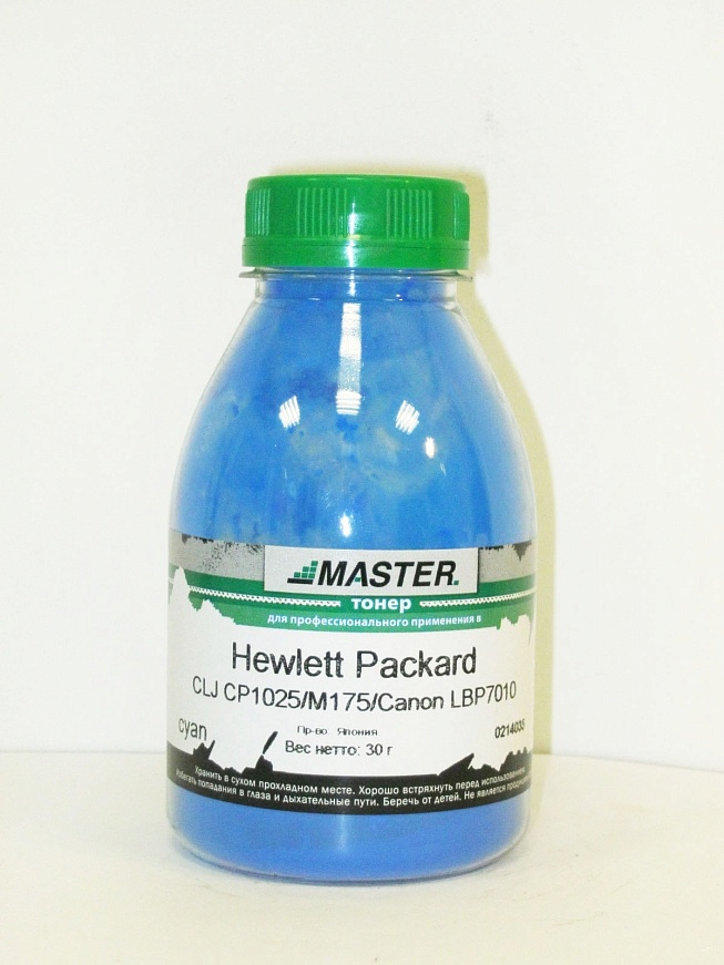 Тонер HP CLJ CP1025 M175 M176 M177 Canon LBP-7010 LBP-7018 Pro M154 M176 M177 M180 M181, PREMIUM cyan, 30г/банка, 1K