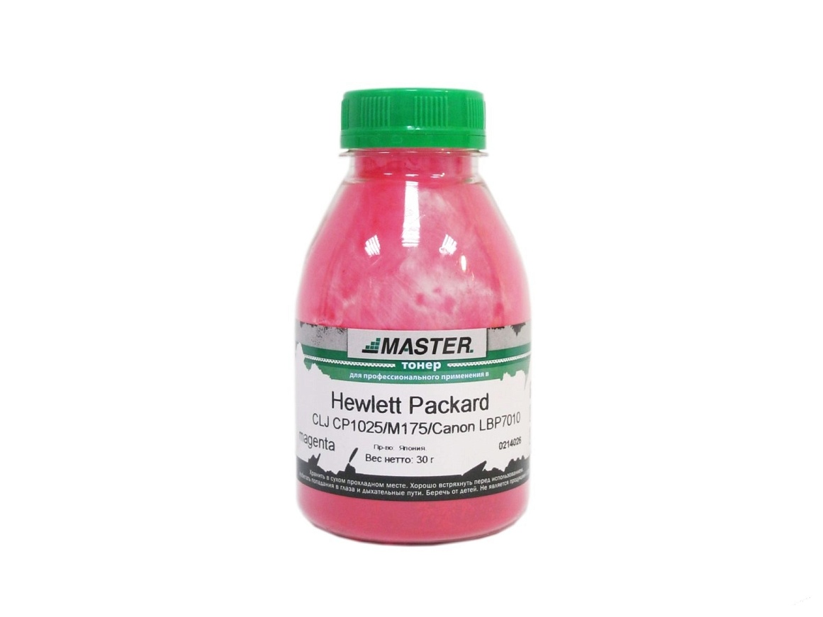 Тонер HP CLJ CP1025 M175 M176 M177 Canon LBP-7010 LBP-7018 Pro M154 M176 M177 M180 M181, PREMIUM,  magenta, 30г/банка, 1K