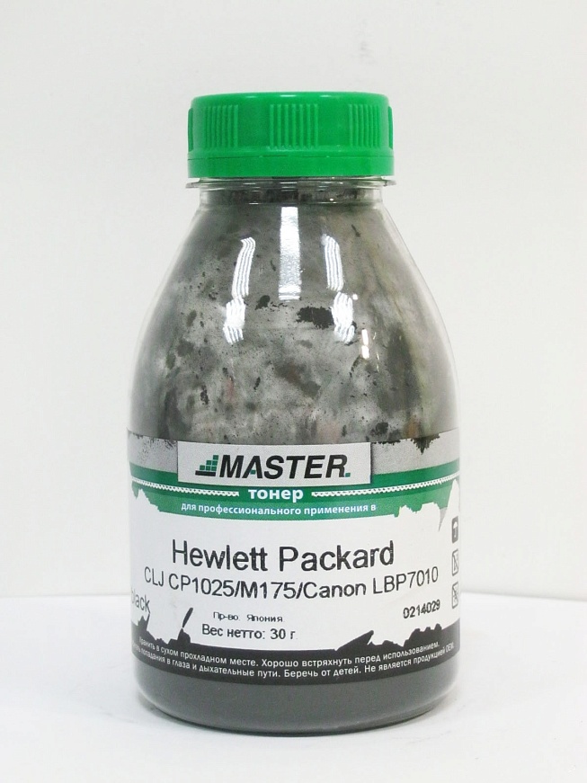 Тонер HP CLJ CP1025 M175 M176 M177 Canon LBP-7010 LBP-7018 Pro M154 M176 M177 M180 M181, PREMIUM black, 35г/банка, 1,2K