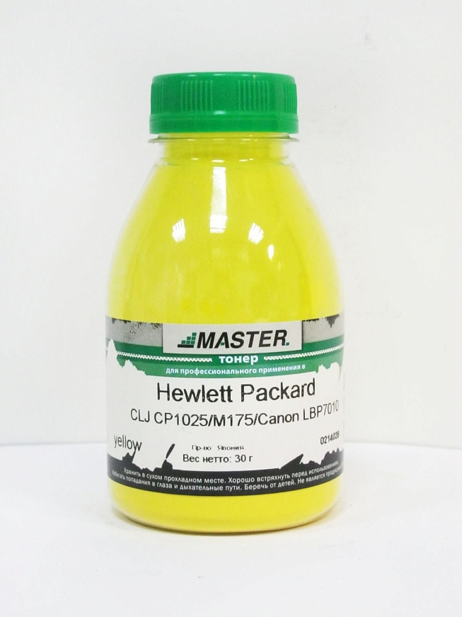 Тонер HP CLJ CP1025 M175 M176 M177 Canon LBP-7010 LBP-7018 Pro M154 M176 M177 M180 M181, PREMIUM, yellow, 30г/банка 1K