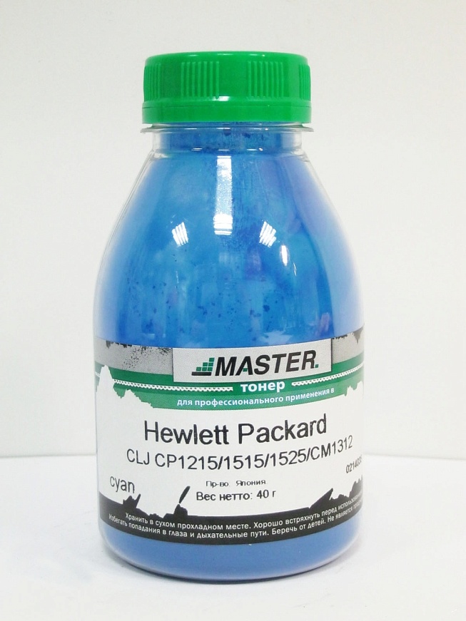 Тонер HP CLJ CP1215 CP1515 CP1525 CM1312 CM1415 Pro 200 M251n M276 M252 M277 Canon LBP-5050 LBP-7100 LBP-7110, PREMIUM cyan, 40г/банка