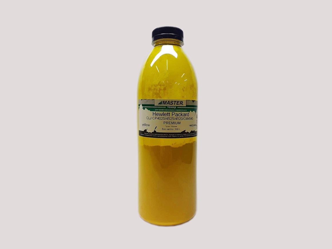 Тонер HP CLJ CP4025 CP4525 CP4520 CM4540, PREMIUM, yellow, 300 гр/банка