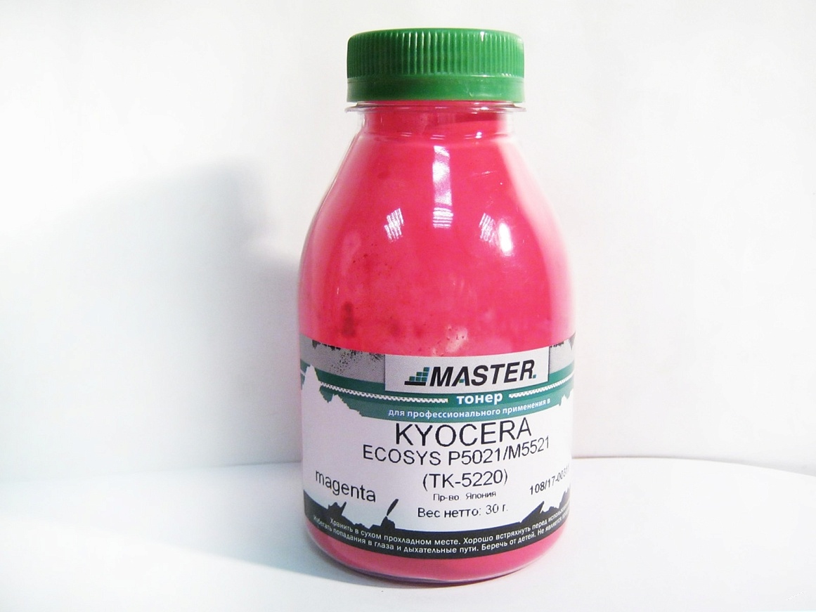 Тонер Kyocera Mita ECOSYS P5021/M5521, TK-5220, 30г/банка, magenta, 1,2K