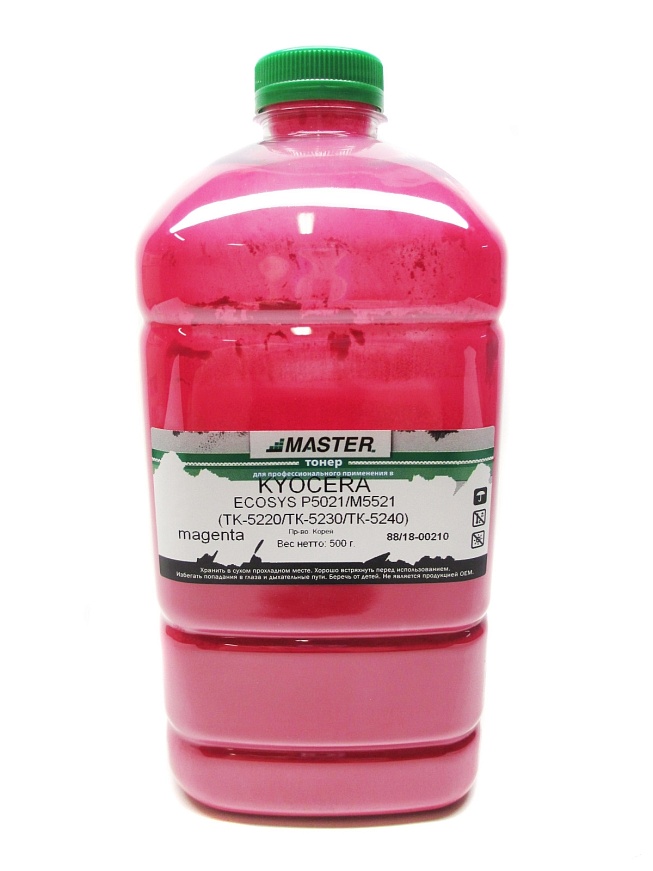 Тонер Kyocera Mita ECOSYS P5021/M5521, TK-5220 TK-5230 TK-5240 TK-8335, 500г/канистра, magenta