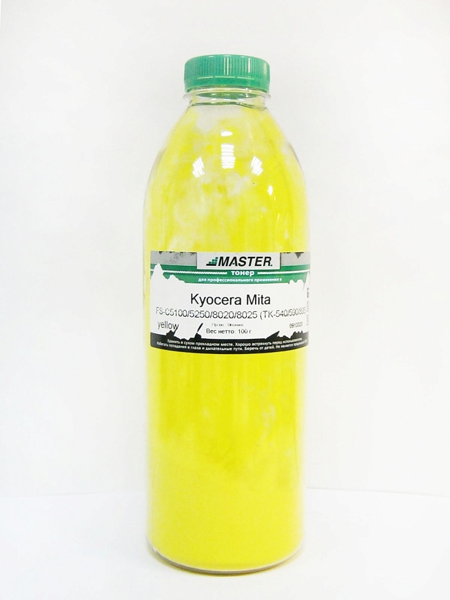 Тонер Kyocera Mita FS-C5100 FS-C5250 FS-C5300 FS-C5350 FS-C8020 FS-C8025 FS-C8525, TK-540 TK-560 TK-590 TK-895,  100г/банка, yellow, 5K