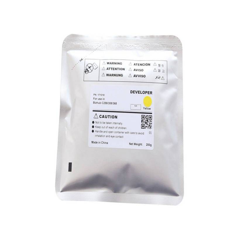 Девелопер для KONICA MINOLTA Bizhub C258 C308 C368  Yellow, 200г, 600000 стр.,