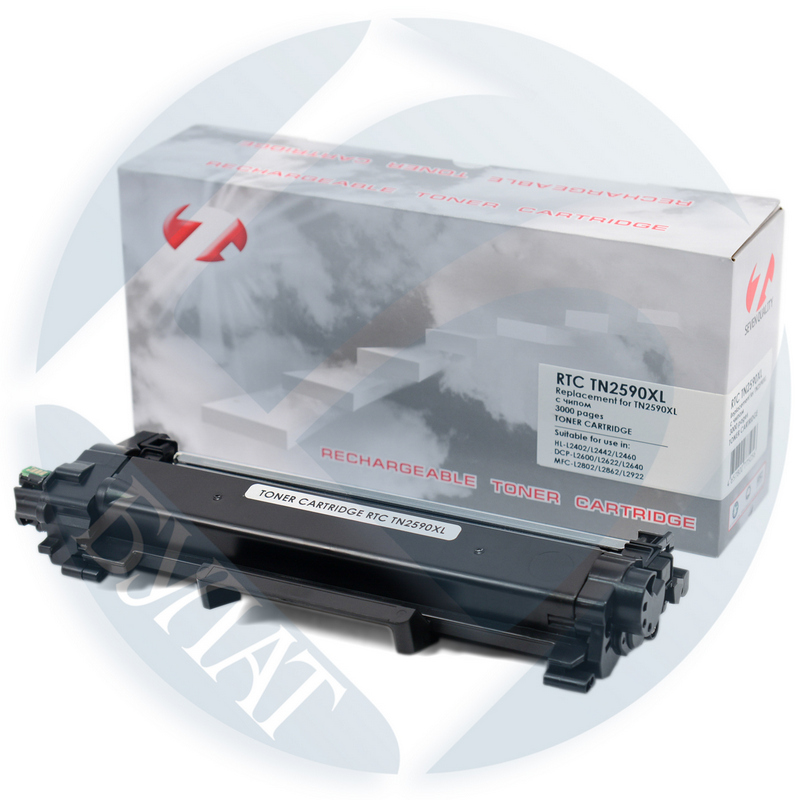 Тонер-картридж Brother HL-L2402 MFC-L2862 TN2590XL (3k). (с чипом) 7Q