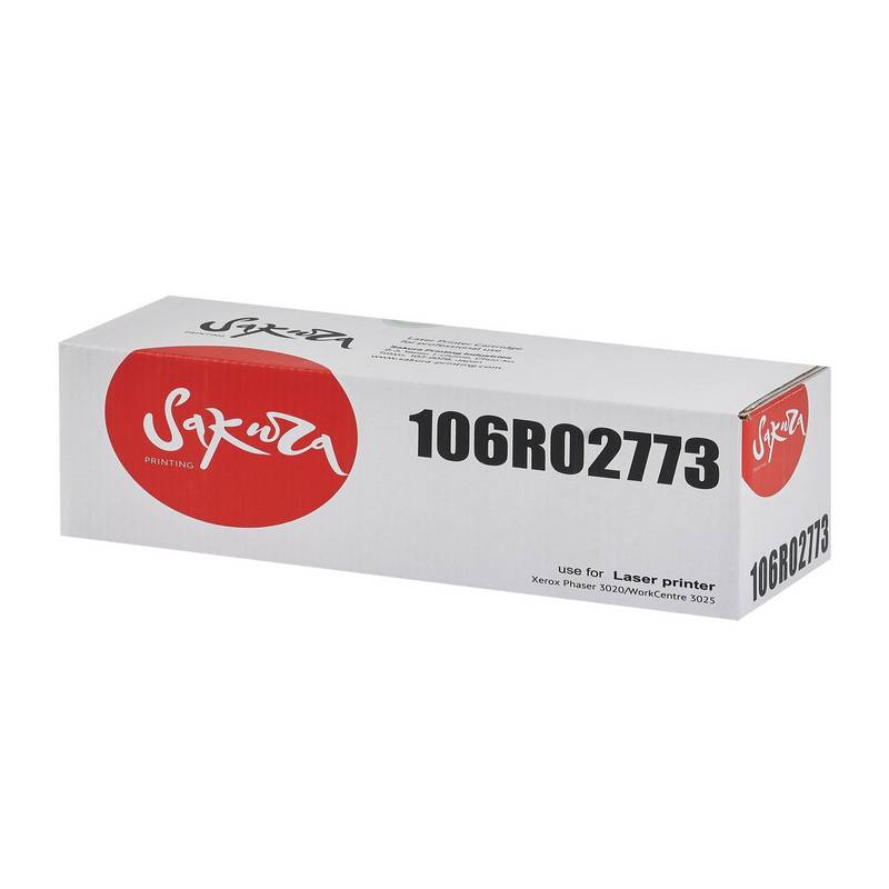 Картридж Sakura 106R02773 для XEROX Phaser3020 WC3025 (обновленный чип), черный, 1500 к.