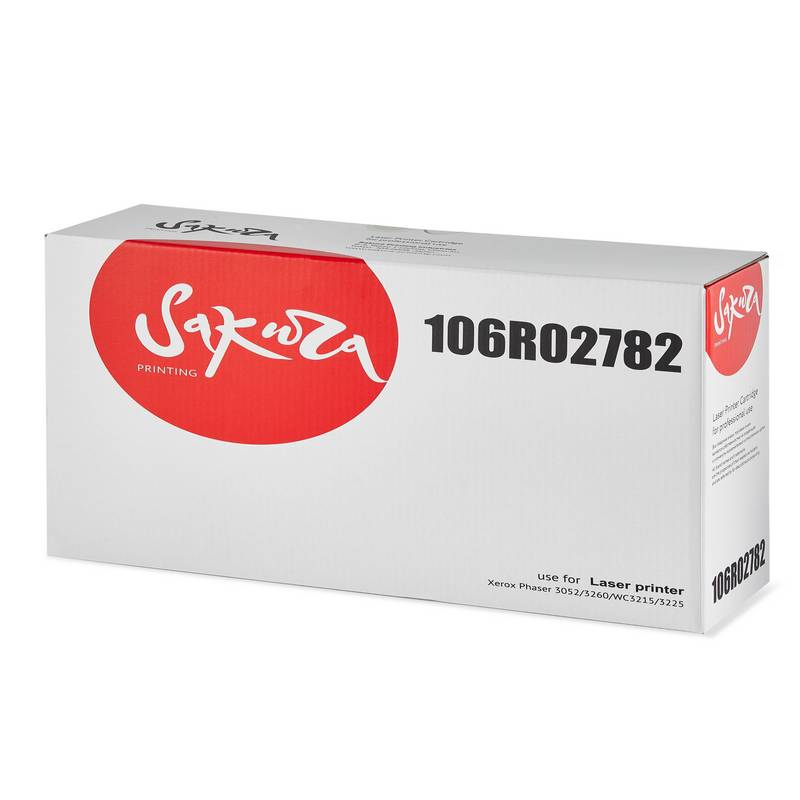 Картридж Sakura 106R02782 для XEROX Phaser3052 Phaser3260 WC3215/WC3225, черный, 6000 к.