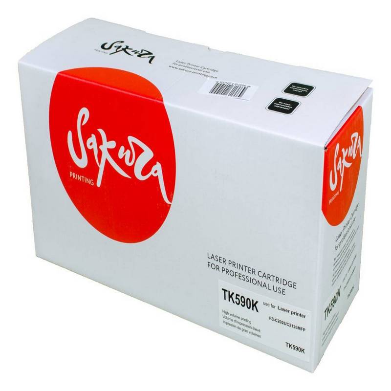 Картридж Sakura TK-590 K (1T02KV0NL0) для Kyocera Mita FS-C2026/FS-C2126MF, черный, 7000 к.