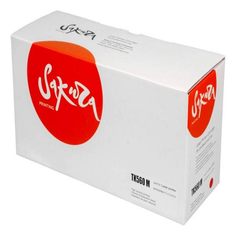 Картридж Sakura TK-560 M (1T02HNBEU0) для Kyocera Mita FS-C5300DN/FS-C5350DN/6030cdn, пурпурный, 10000 к.