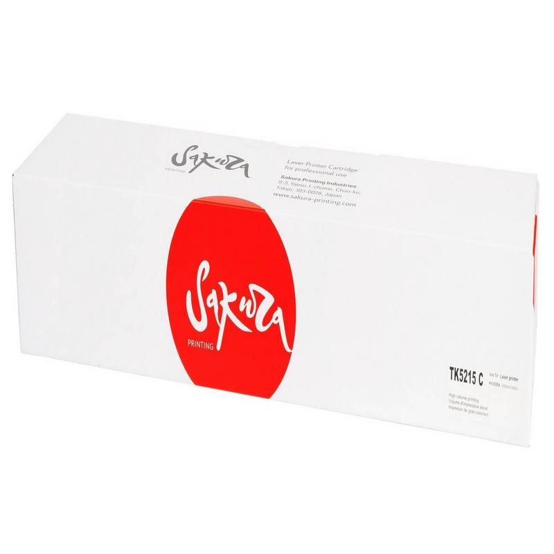 Картридж Sakura TK-5215 C (1T02R6CNL0) для Kyocera, TASKalfa406ci, голубой, 12000 к.