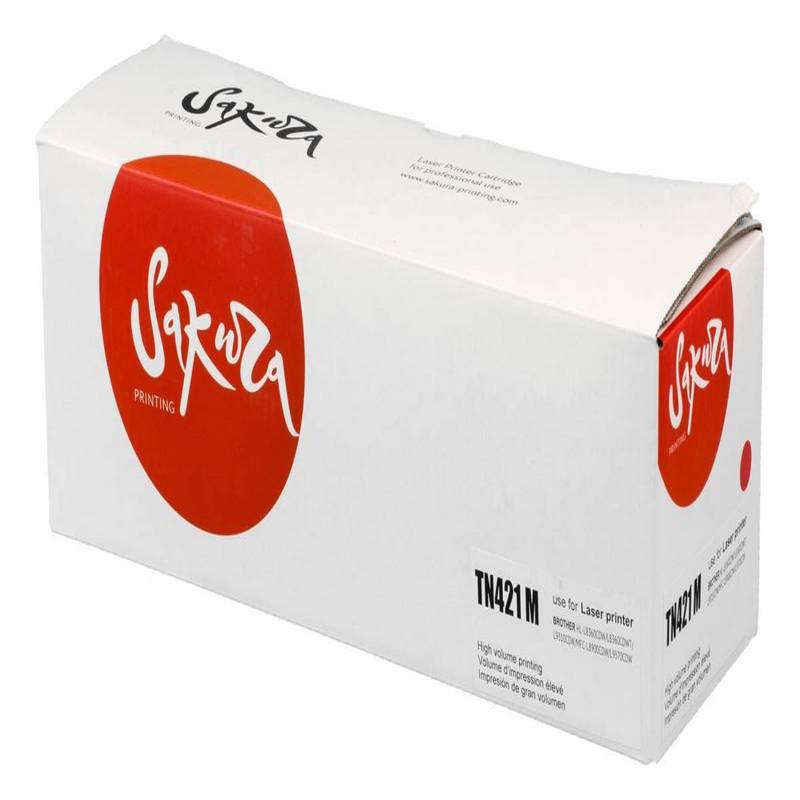 Картридж Sakura TN-421 M для Brother HL-8260DCW/DCP-8410/MFC-8690, пурпурный, 1800 к.