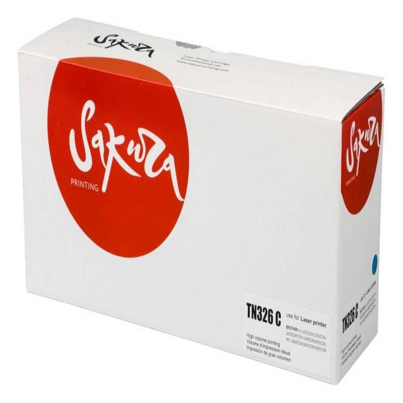 Картридж Sakura TN326C для Brother HL-8250/DCP-8450/MFC-8650, голубой, 3500 к. TN-326