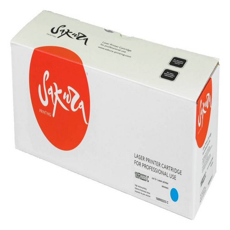 Картридж Sakura 106R02233 для XEROX Phaser6600/WC6605, голубой, 6000 к.