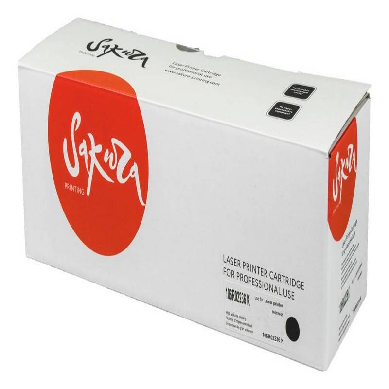Картридж Sakura 106R02236 для XEROX Phaser6600/WC6605, черный, 8000 к.