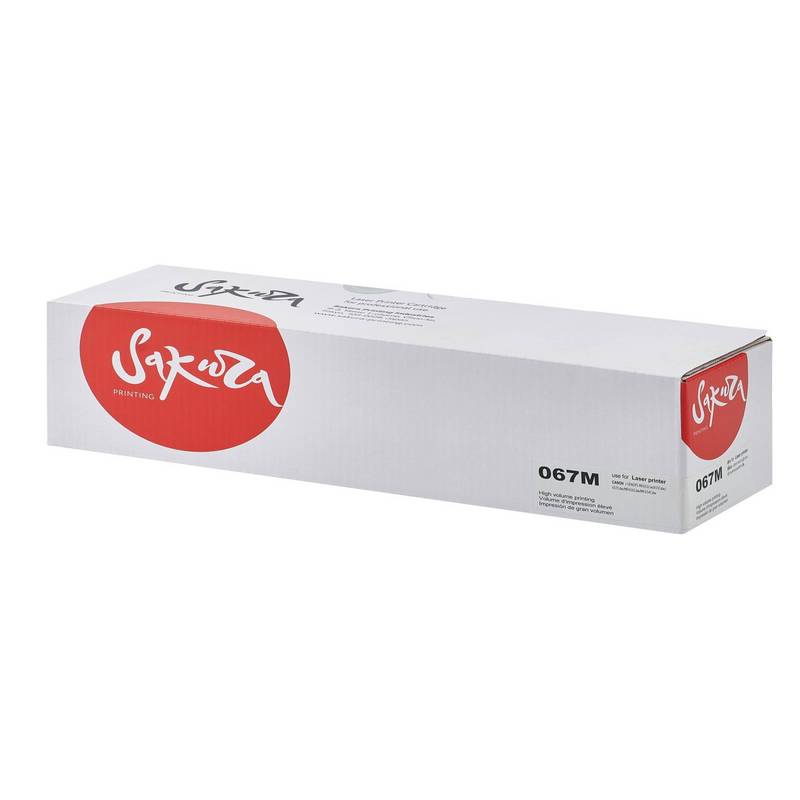 Картридж Sakura 067M ECO (5100C002) для Canon i-SENSYS LBP631/LBP633/MF651/MF655/MF657, пурпурный, 1300 к. ECO (чип без счетчика копий)