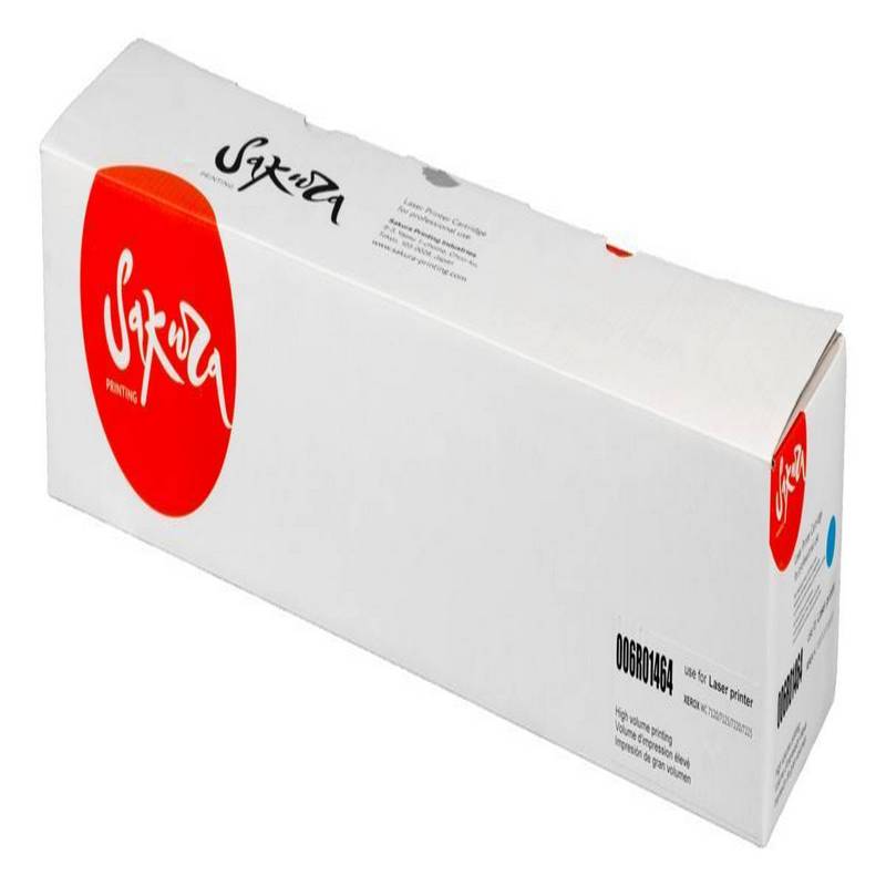 Картридж Sakura 006R01464 для XEROX WC7120 WC7125 WC7220 WC7225, голубой, 15000 к.