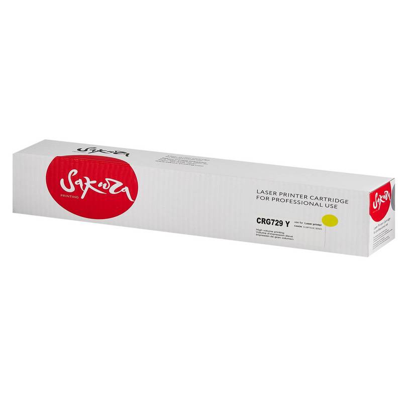 Картридж Sakura 729Y (4367B002) для Canon LBP-7010C LBP-7018C, желтый, 1000 к.