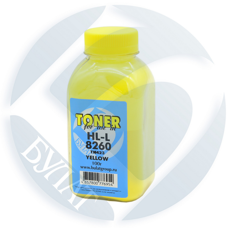 Тонер Brother HL-L8260 банка 100г TN423 Yellow БУЛАТ