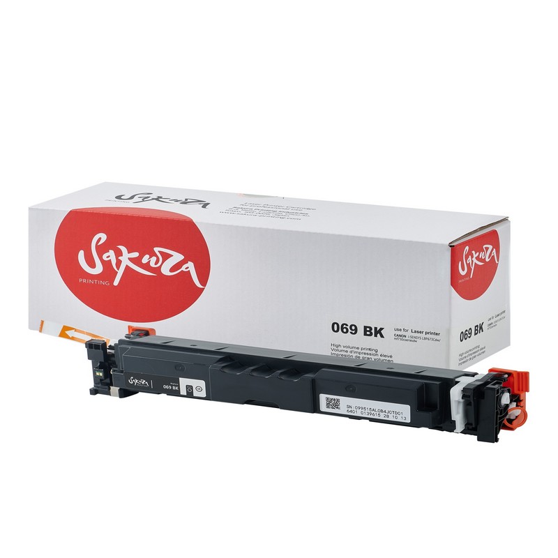 Картридж Sakura 069 BK ECO (5094C002) для Canon I-Sensys LBP-673Cdw MF750C MF725, черный, 2100к. ECO (чип без счетчика копий)
