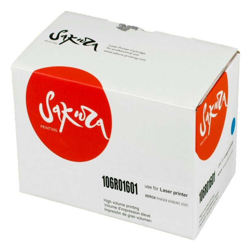 Картридж Sakura 106R01601 для XEROX, голубой, 2500 к.
