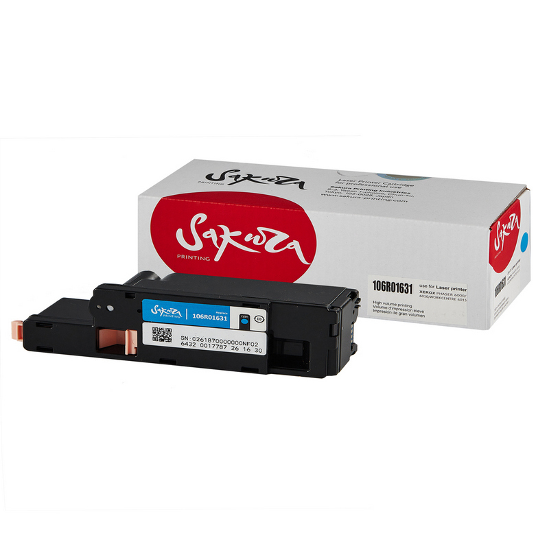 Картридж Sakura 106R01631 для XEROX, голубой, 1000 к.