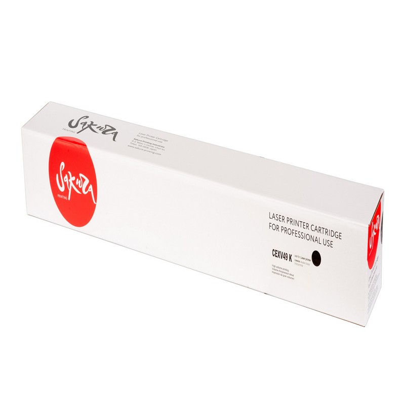 Тонер-туба Sakura C-EXV49 BK (8524B002) для Canon IRADVANCE C3320/C3320i/C3325i/EC3330i/C3520iMFP, черный, 36000 к.
