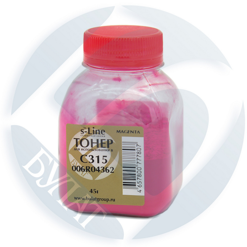 Тонер Xerox C315 банка 45г 006R04362 Magenta БУЛАТ s-Line