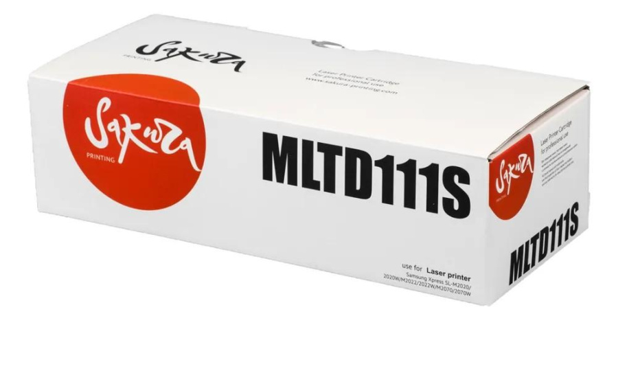 Тонер-картридж SAKURA для SAMSUNG Xpress SL-M2020 SL-M2020W SL-M2022 SL-M2022W SL-MM2070 SL-M2070W черный 1000 стр. MLT-D111S