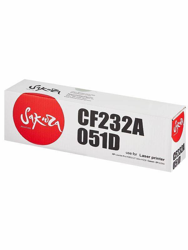 Фотобарабан Sakura CF232A / 051D для HP, Canon LJ M203 227UltraM230 Canon LBP-162dw LBP-160 LBP-162 MF-260 MF-264 MF-264dw MF-267 MF-269 черный, 23000 к.